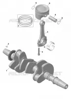Rotax - Crankshaft And Pistons - Turbo RR