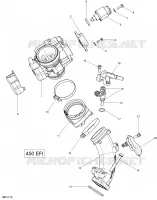 Air Intake Manifold and Throttle Body - 450 EFI