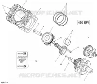 Crankshaft and Pistons - 450 EFI