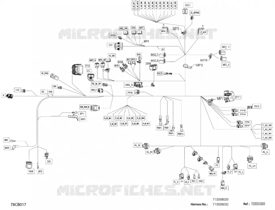 08- Électrique - Câblage Principal - 710008029 - Modèle avec ABS