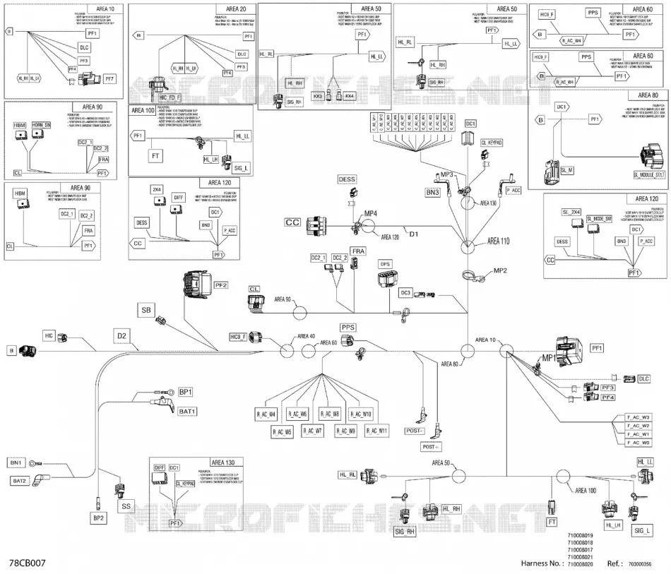 08- Électrique - Câblage Principal - 710008018 - Modèle sans ABS