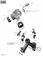 Air Intake Manifold and Throttle Body - 650 EFI