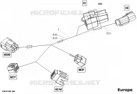Electrical Harness, Front Section Added Europe