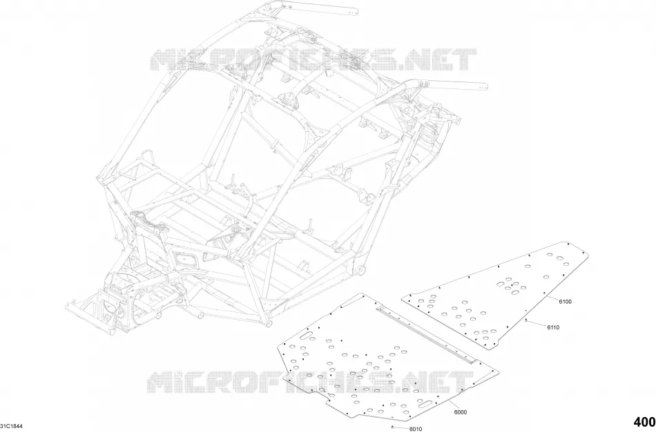 Body Floor Part Maverick X3 Timeless Black - Package XRSDPS