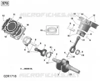 Crankshaft and Pistons - 570 EFI