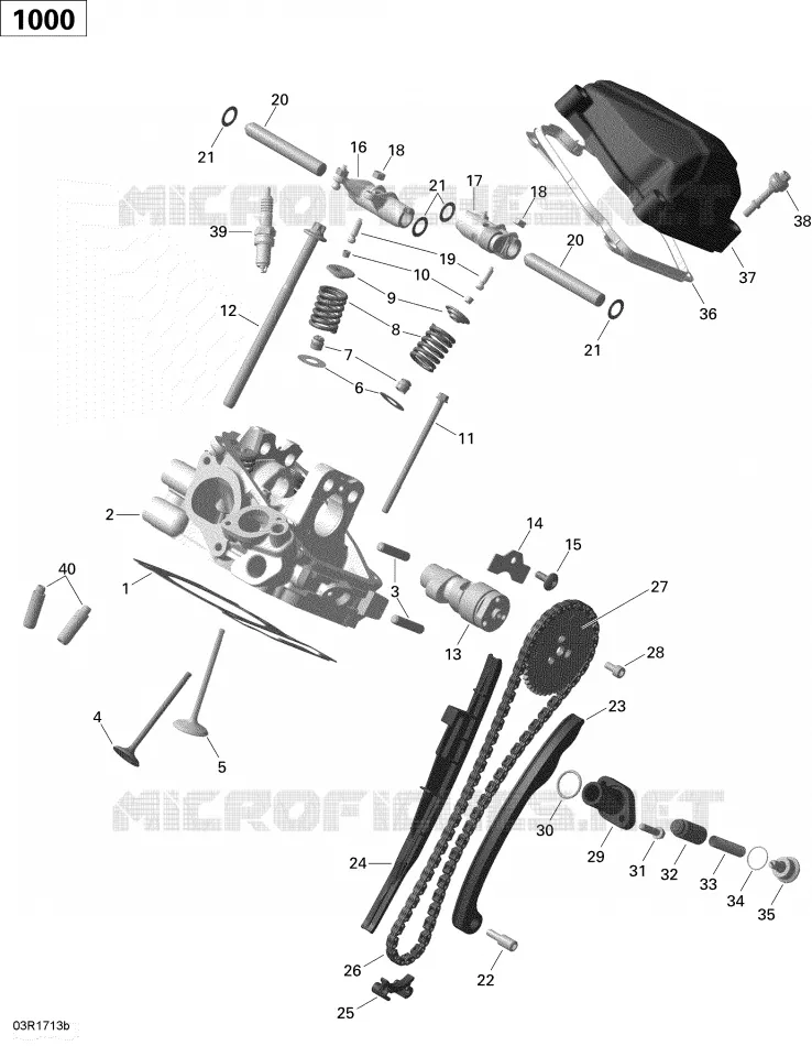 Cylinder Head, Rear - 1000R EFI