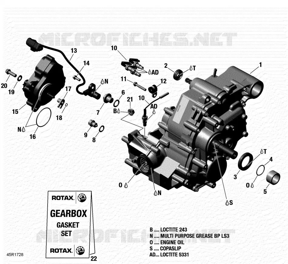 Gear Box Assy - 850 EFI