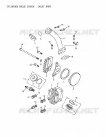 Cylinder Head Cover, Inlet Pipe
