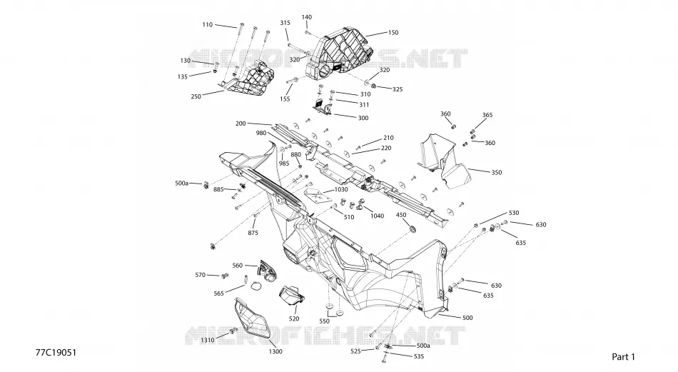 Cab Interior Defender & Traxter MAX - Lower front Section