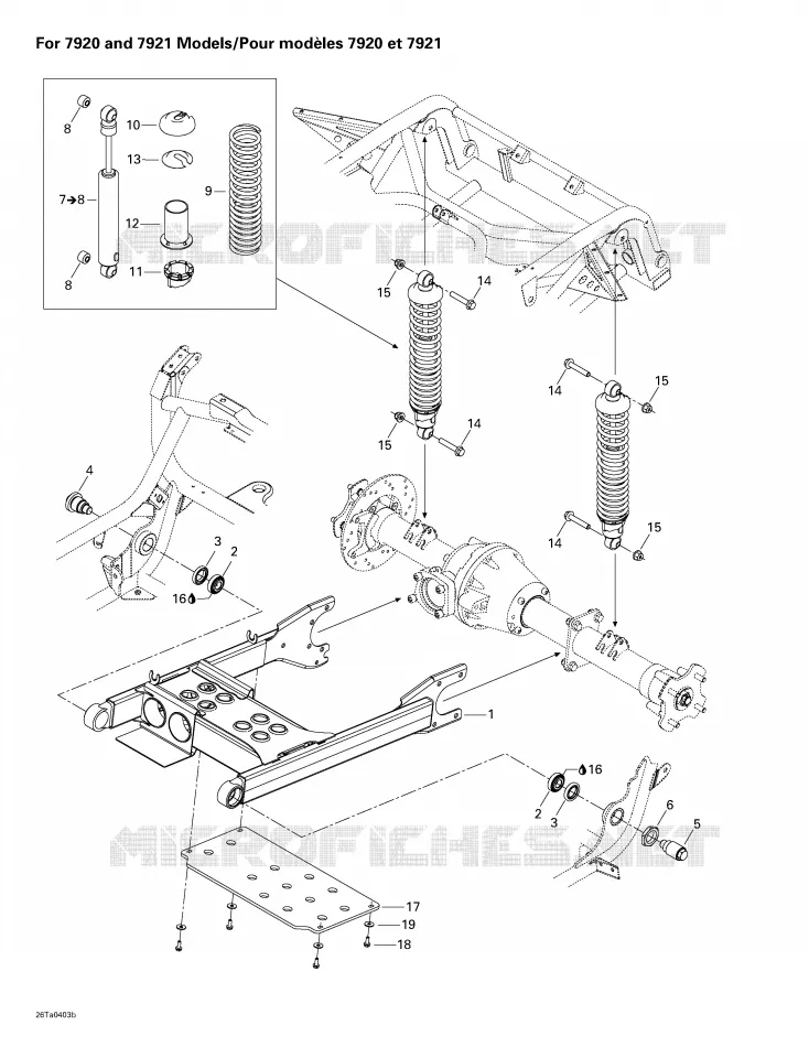 Rear Suspension (for 7920 And 7921 Models)