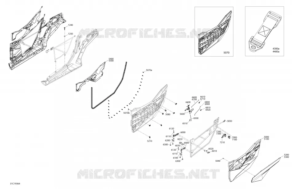 Body - 1000R - Red - Door Section