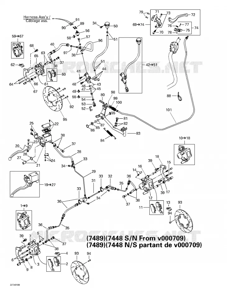Hydraulic Brake (7489) (7448 From Sn V000709)