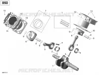 Crankshaft, Piston and Cylinder - 850 EFI