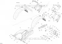 Suspension, Rear - STD - Swing Arm - Shock - Fender