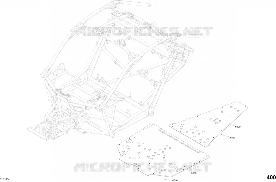 Body Floor Part Maverick X3 Can-Am Red Models - Package STD