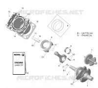 Crankshaft and Pistons - 450 EFI