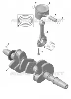 Rotax - Crankshaft And Pistons - Turbo RR