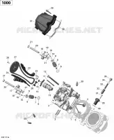Cylinder Head, Front - 1000 EFI