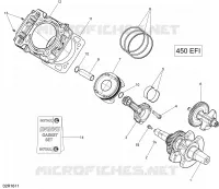 Crankshaft and Pistons - 450 EFI