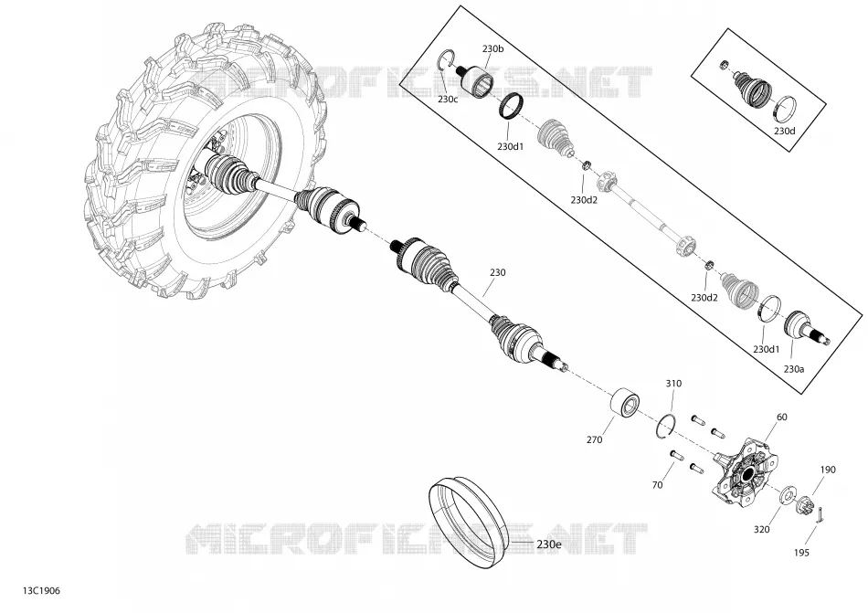 Rear Drive - 1000 EFI & 1000R EFI
