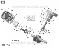 Crankshaft and Pistons - 570 EFI