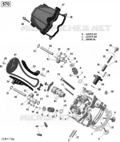 Cylinder Head, Front - 570 EFI