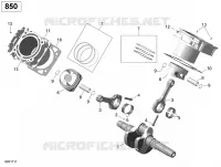 Crankshaft, Piston and Cylinder - 850 EFI