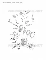 Cylinder Head Cover, Inlet Pipe