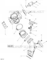 Air Intake Manifold and Throttle Body - 450 EFI