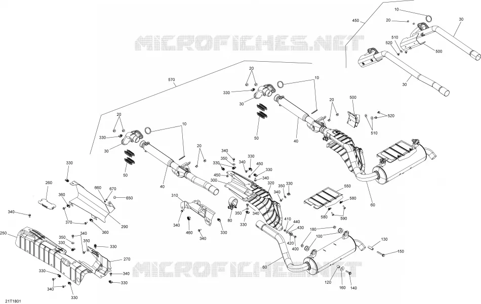 Exhaust Outlander 450 EFI - 570 EFI