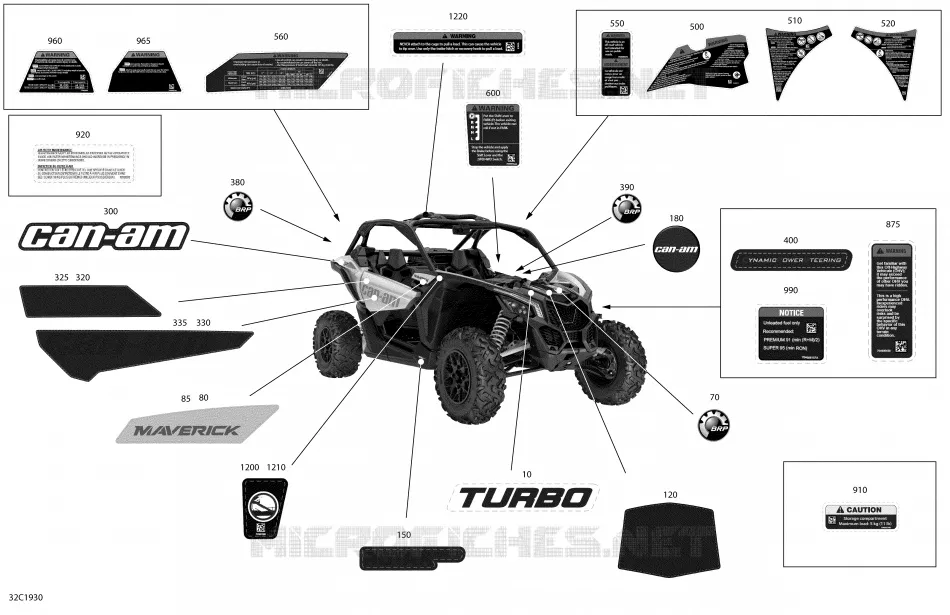 Decals - Turbo - Package STD - North America
