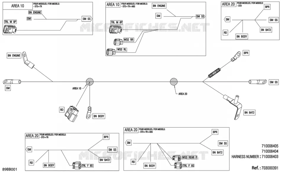 08- 0 - WIRING VOLTAGE REGULATOR - 710008405