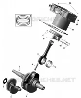 01- ROTAX - Vilebrequin, Pistons et Culasse