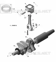 Engine - Crankshaft And Pistons - 600 ACE