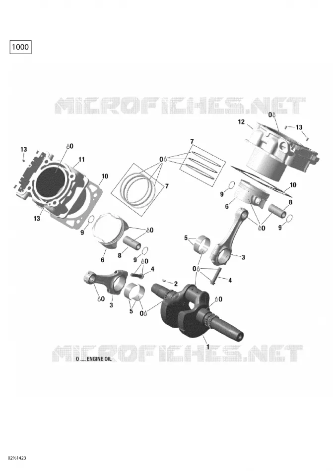 Crankshaft, Piston And Cylinder  _02R1423