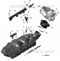 01 ROTAX - Admission Air - Collecteur / Corp De Papillon - 600 ACE