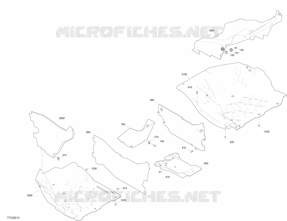 Habitacle - Plancher - STD - XMR - XRC - XDS - XRS