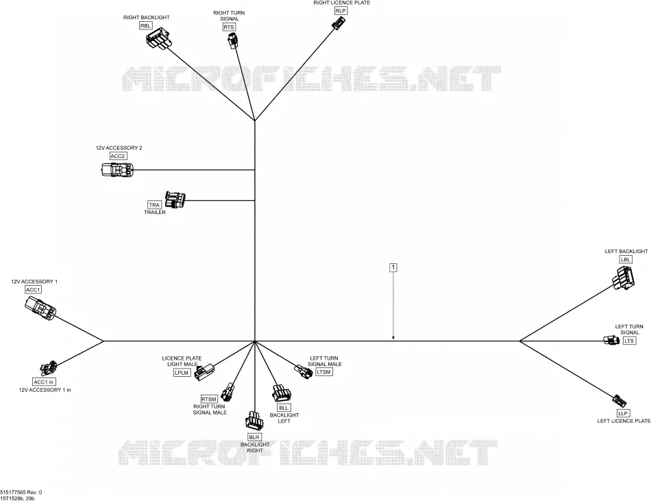 Câblage Électrique _Rear Harness_15T1529b