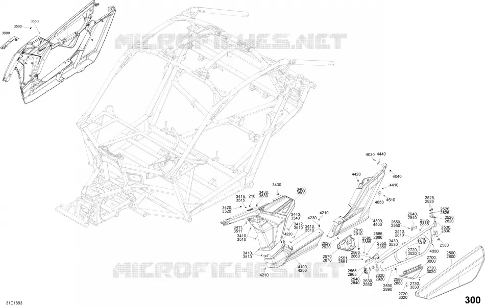 Body Parts - Platinum Silver Satin - Package XDS DPS - Side Section