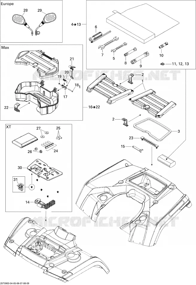 Front and Rear Trays STD
