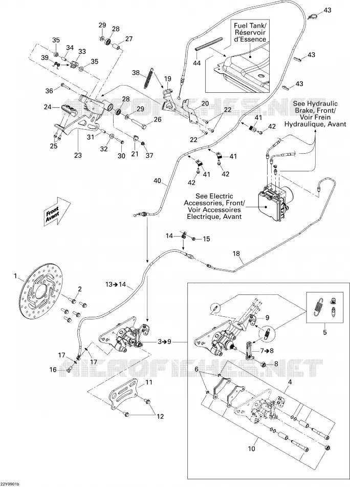 Hydraulic Brake, Rear SM5 Manual