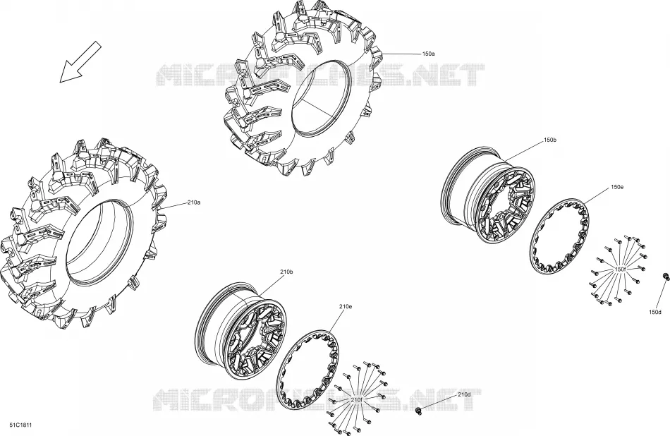 Wheels and Tires - Front and Rear - Package XMR