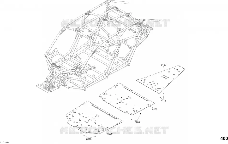 Body Floor Part Maverick X3 MAX Timeless Black Models - Package XRSDPS