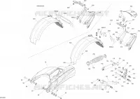 Suspension, Rear - STD - Swing Arm - Shock - Fender