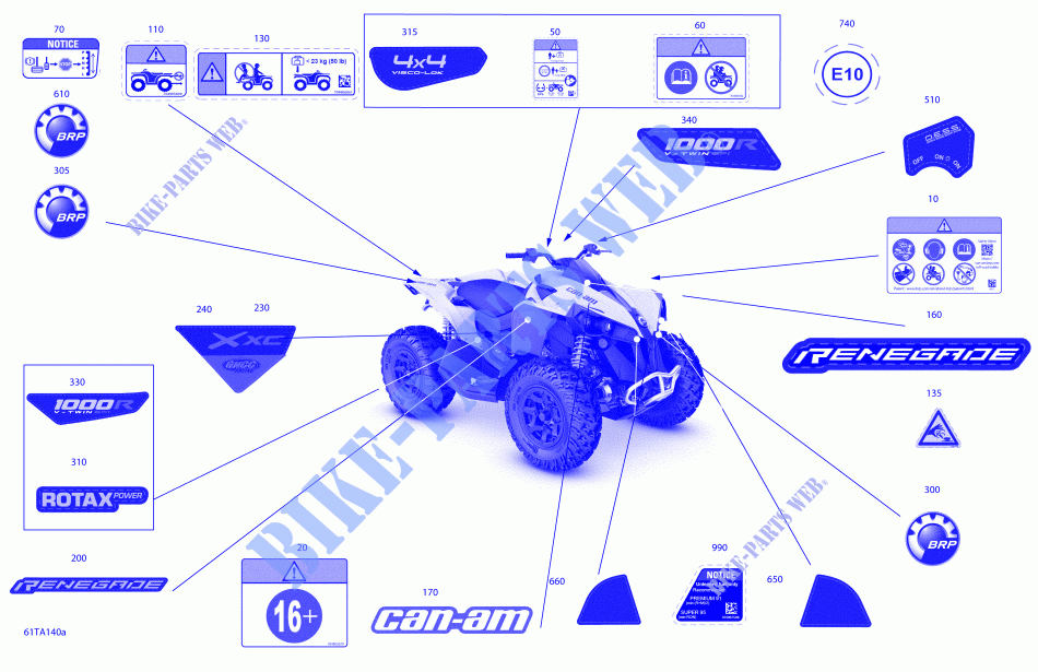 Body   Decals for Can-Am RENEGADE X XC 1000R 2021