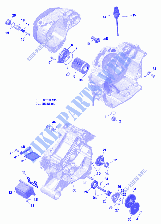 Rotax   Engine Lubrication for Can-Am OUTLANDER X MR 1000R (VISCO-4LOK) 2021