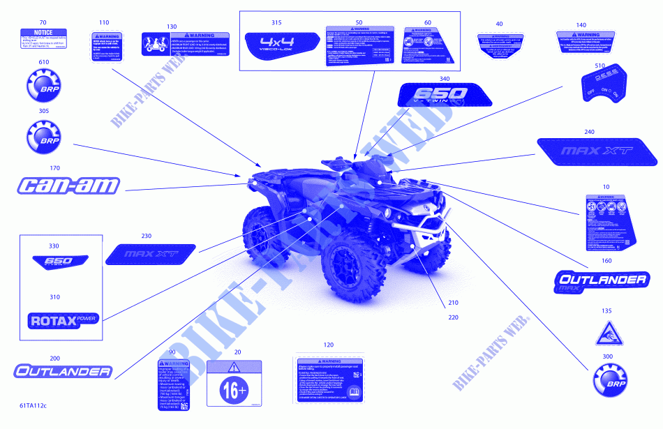 Body   Decals   XT for Can-Am OUTLANDER MAX 650 2021