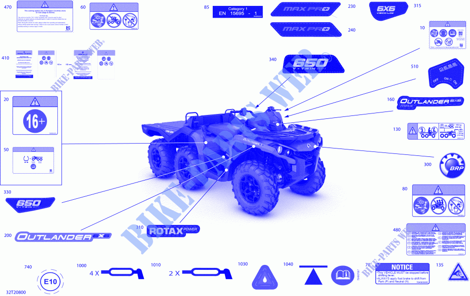 Decals   PRO+ for Can-Am OUTLANDER 6X6 650 T 2020
