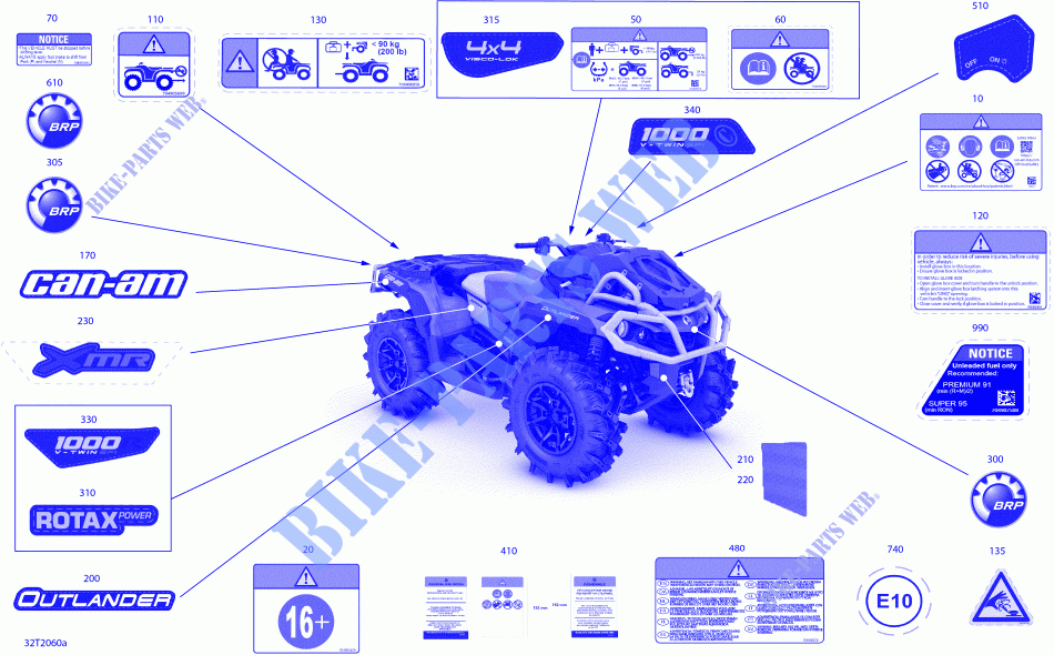 Decals   XMR for Can-Am OUTLANDER X MR 1000R 2020