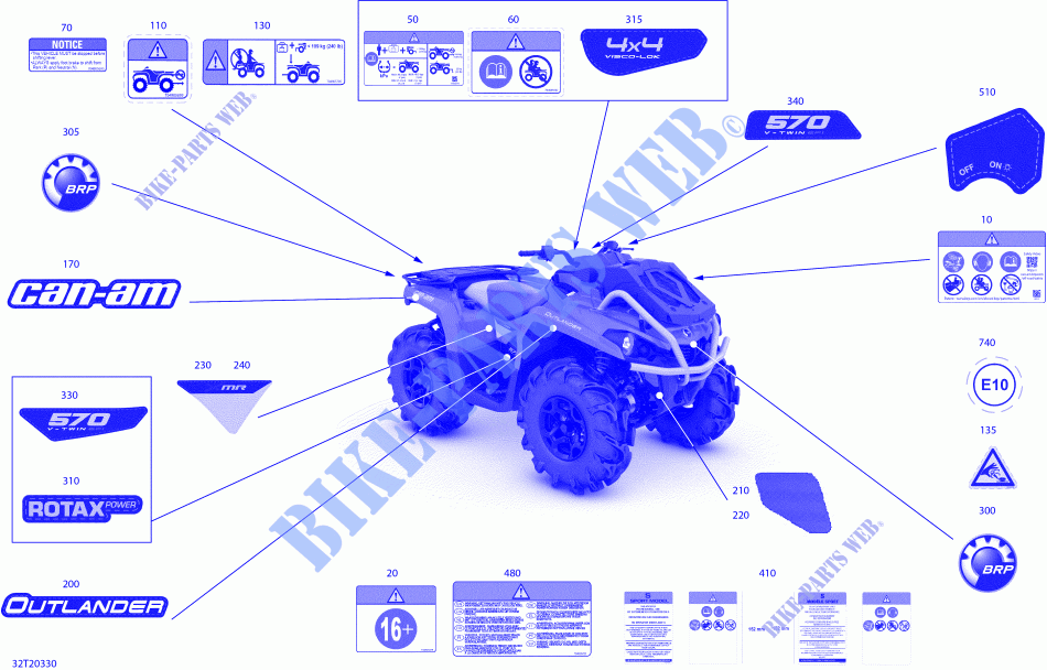 Decals   XMR for Can-Am OUTLANDER X MR 570 2020